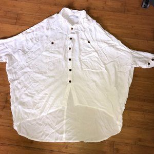 Faithfull The Brand Luma White Button Down Shirt
